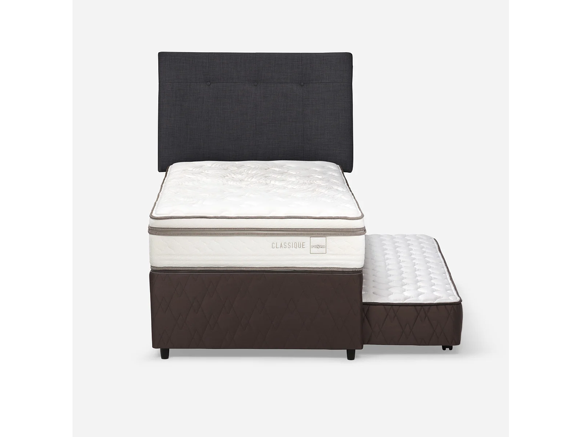 DIVÁN CLASSIQUE+ 1,5 PLAZAS + RESPALDO NEW BENNET GRAFITO 1