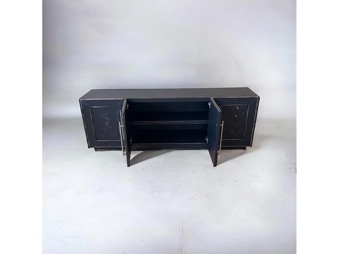 BUFFET TAIKKEE MADERA PINO NEGRO RÚSTICO ESTILO MOSAICO DECAPADO 2