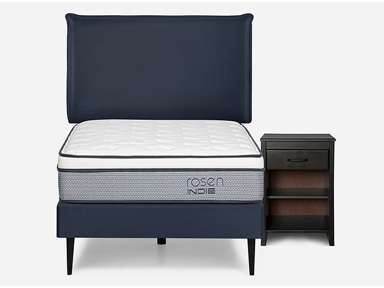 JUEGO DE DORMITORIO ROSEN CAMA EUROPEA INDIE 1.5 PLAZAS + SET MAURICE 1