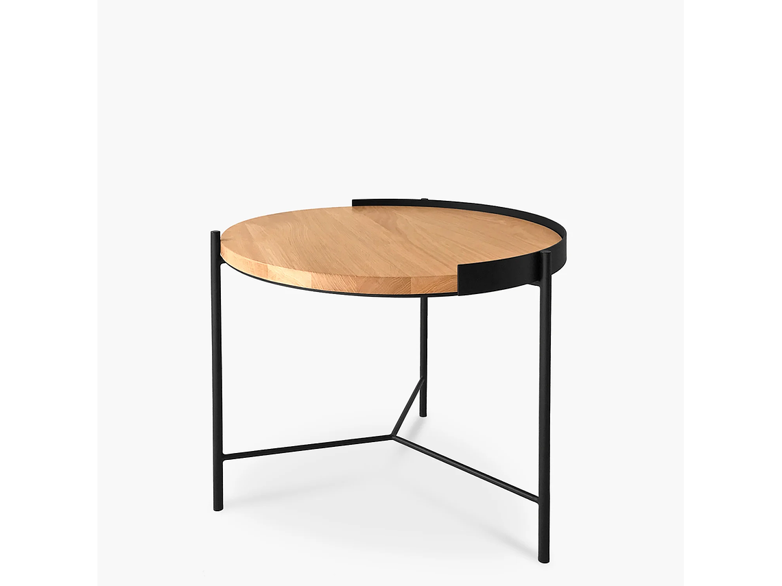 MESA DE CENTRO FORM DESIGN TRANTOR 60 NATURA/NEGRO MADERA 1