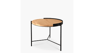 MESA DE CENTRO FORM DESIGN TRANTOR 60 NATURA/NEGRO MADERA