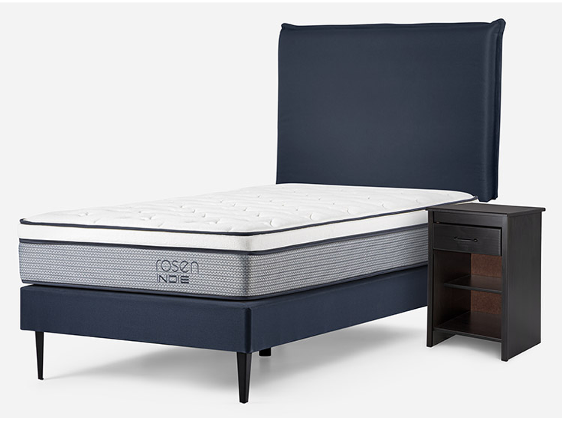 JUEGO DE DORMITORIO ROSEN CAMA EUROPEA INDIE 1.5 PLAZAS + SET MAURICE 2