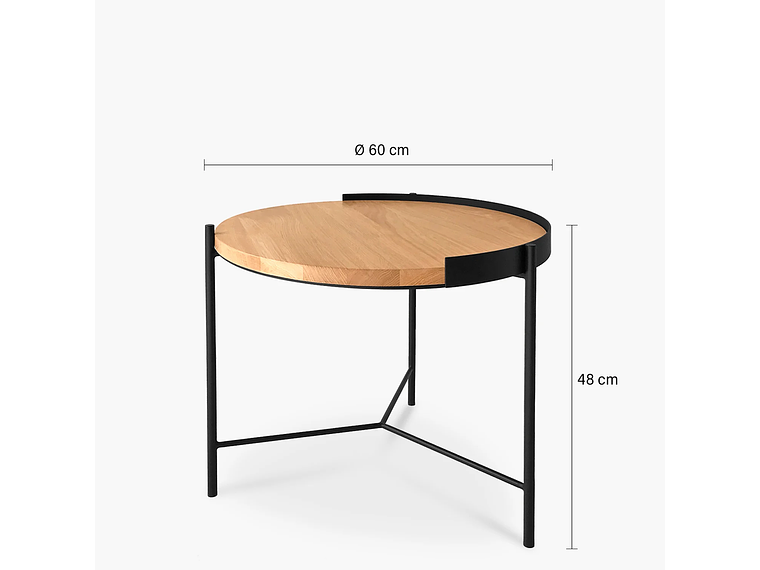 MESA DE CENTRO FORM DESIGN TRANTOR 60 NATURA/NEGRO MADERA 3