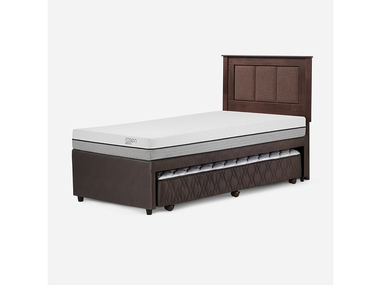 DIVÁN CAMA PRATTA 1,5 PLAZAS + RESPALDO RACHEL 3