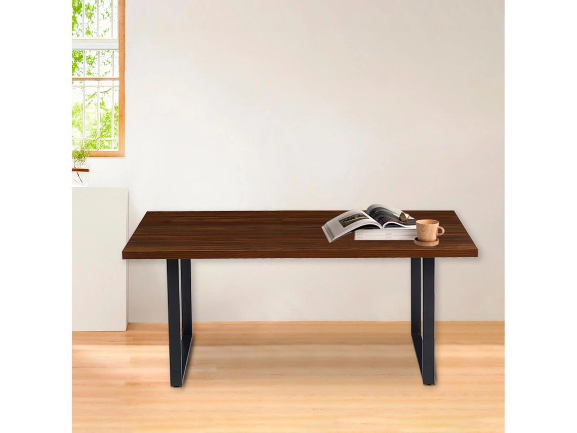 MESA PANDALINO RECTANGULAR SÓLIDA ÁMBAR 140X90 CM OSCURA ESTILO INDUSTRIAL 3