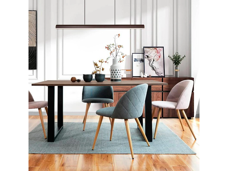 MESA PANDALINO RECTANGULAR SÓLIDA ÁMBAR 140X90 CM OSCURA ESTILO INDUSTRIAL 4