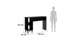 MESA COMEDOR IMPORTCLICK HOG.555 DIARIO 136X92X45 CM NEGRO MADERA