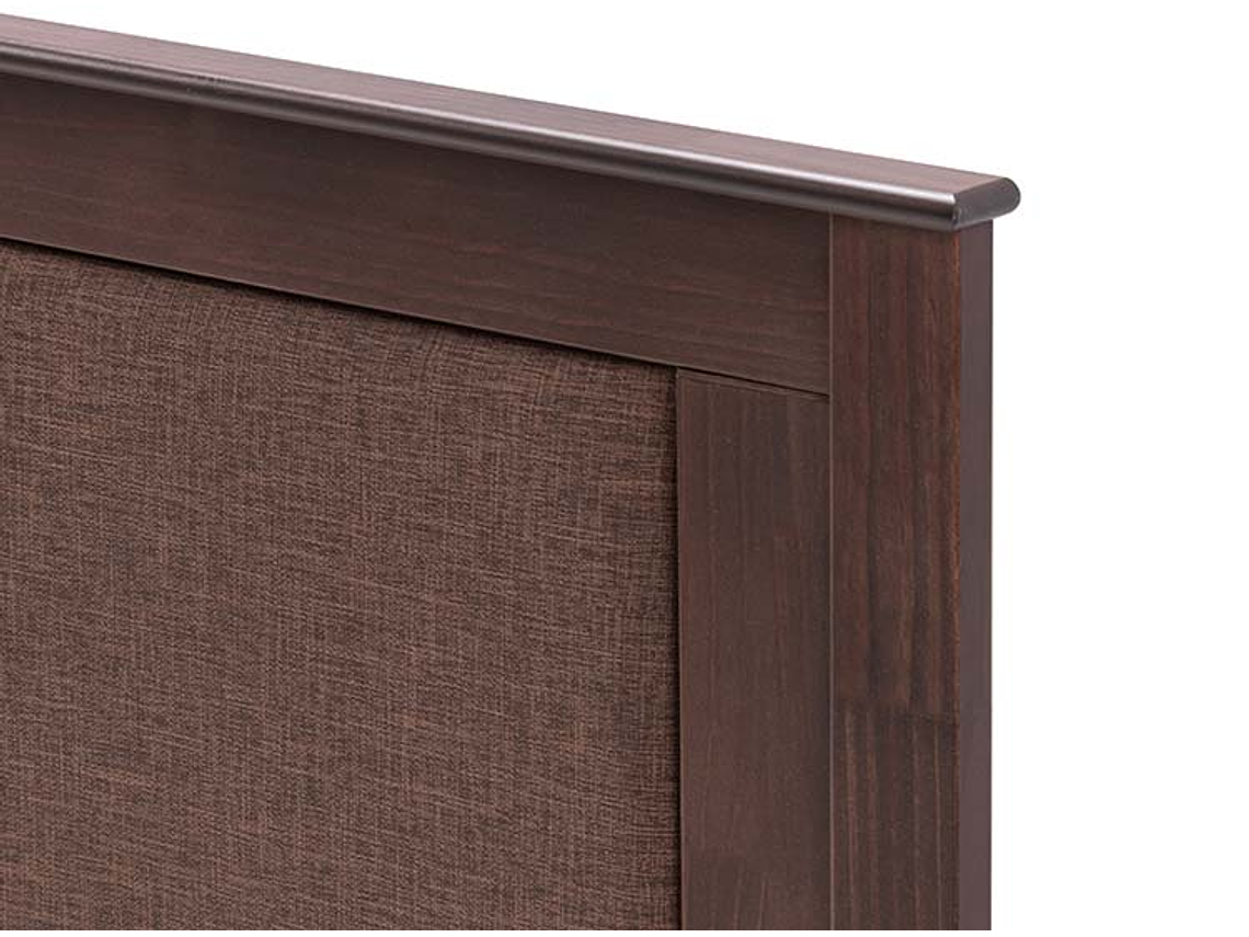 JUEGO DE DORMITORIO ROSEN CAMA DIVAN ERGO T 1.5 PLAZAS CAFÉ + RESPALDO RACHEL 6