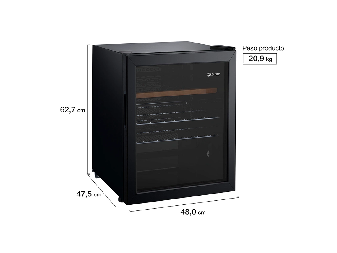 CAVA DE VINO LOVEN HAFTIGT 65 LATAS FRIO DIRECTO NEGRO 2