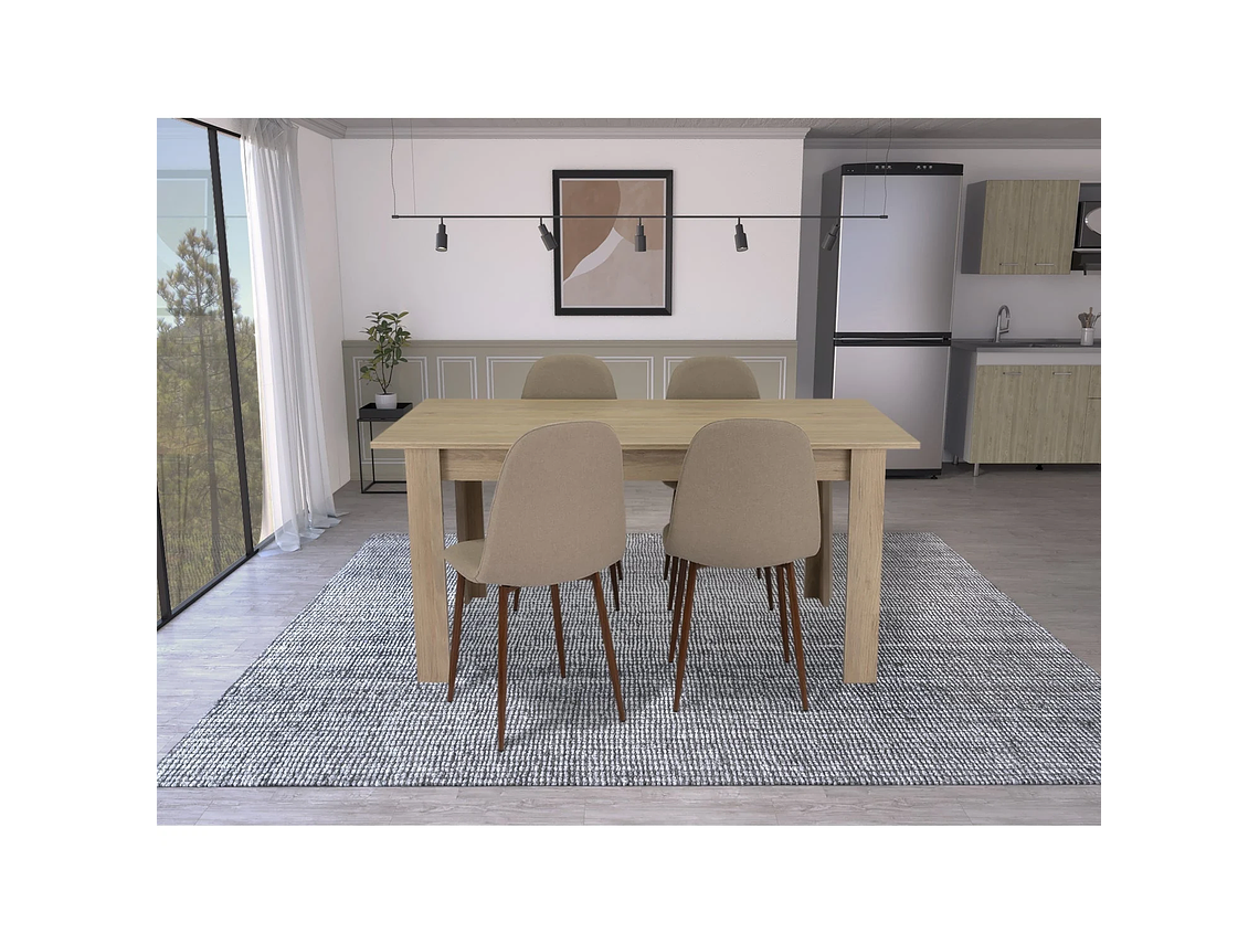 MESA DE COMEDOR FM-005C CAFÉ CLARO 5