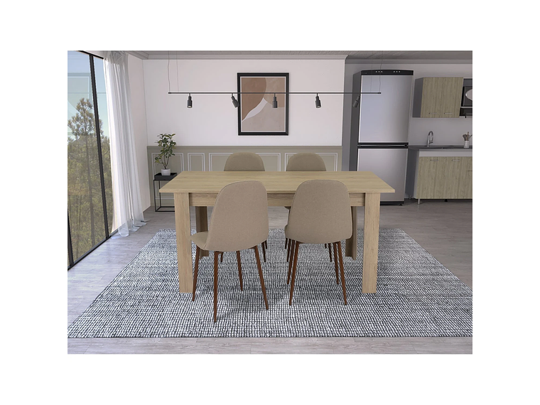MESA DE COMEDOR FM-005C CAFÉ CLARO 5
