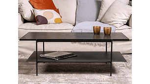 MESA DE CENTRO LONDRA PALERMO METAL NEGRO 115 X 60 CM