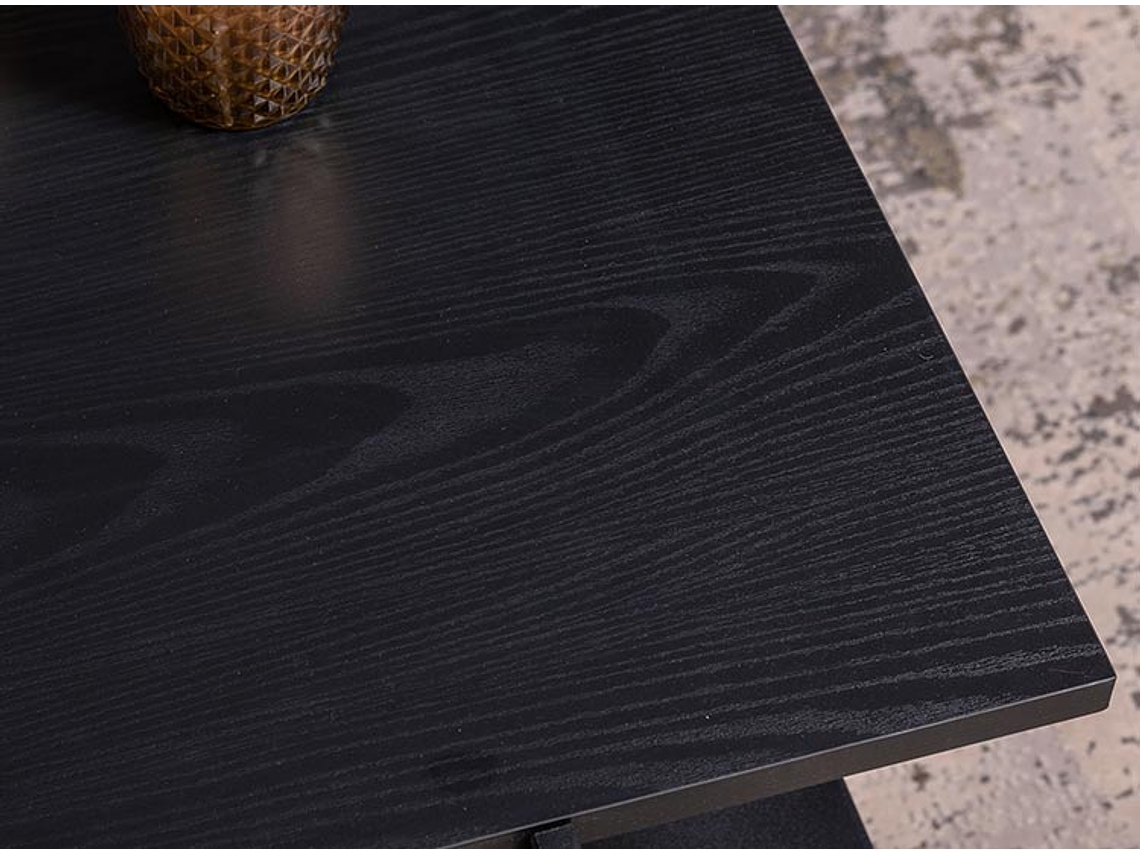 MESA DE CENTRO LONDRA PALERMO METAL NEGRO 115 X 60 CM 2