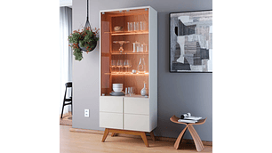 VITRINA DI PORETTI DESIGN NORONHA 4 PUERTAS BLANCO