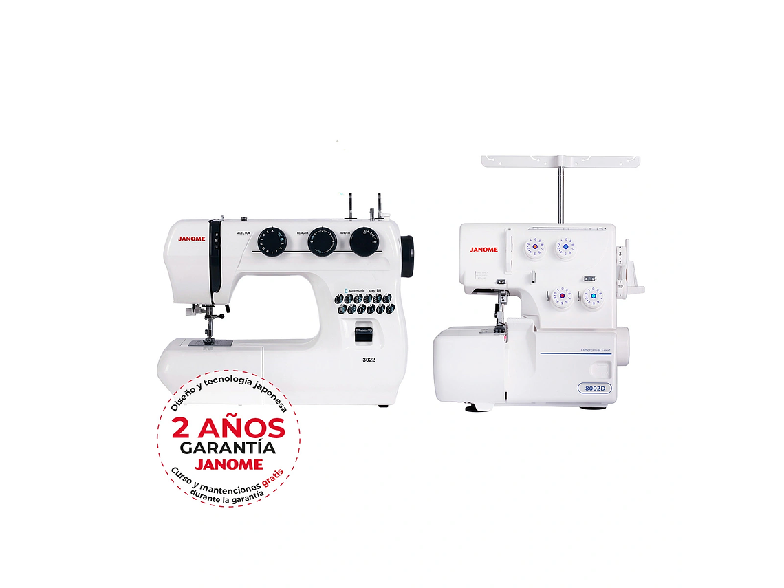 MAQUINA DE COSER JANOME 3022 + MY8002D 4