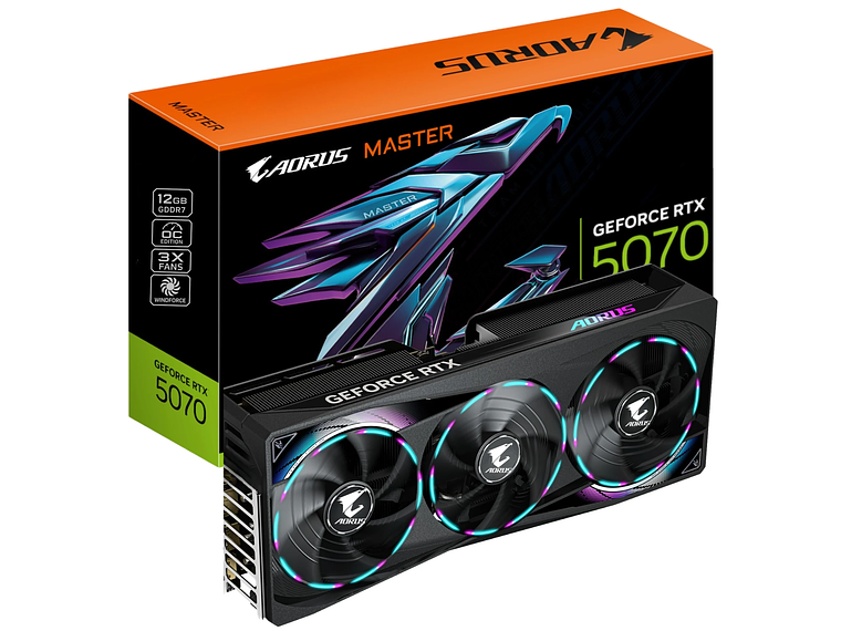 TARJETA DE VIDEO AORUS MASTER RTX 5070 12GB GDDR7 PCI-E 5.0 1