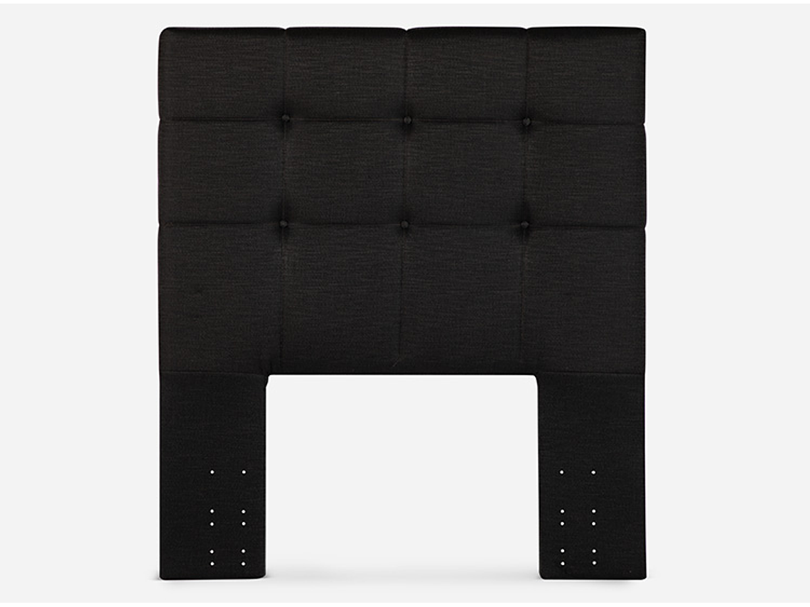 JUEGO DE DORMITORIO ROSEN CAMA EUROPEA INDIE 1.5 PLAZAS GRIS + RESPALDO ISSEY GRAFITO 3