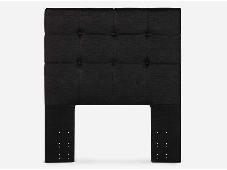 JUEGO DE DORMITORIO ROSEN CAMA EUROPEA INDIE 1.5 PLAZAS GRIS + RESPALDO ISSEY GRAFITO 3