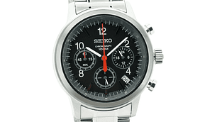 RELOJ DE PULSERA SEIKO SSB011 CRONOGRAFO ESFERA NEGRA 100M