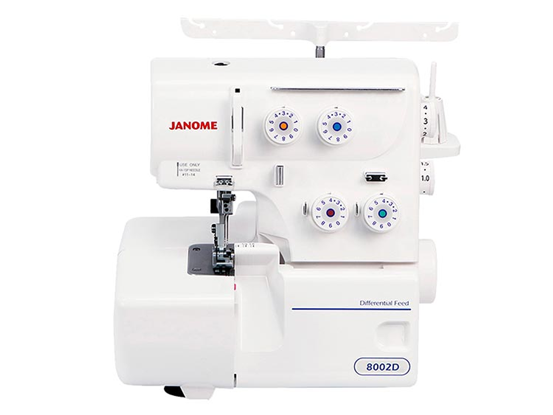 COMBO JANOME MAQUINA DE COSER EASY JEANS PLUS + OVERLOCK 8002D 4