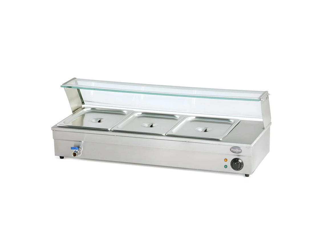 VITRINA PROCHEF CALOR BAÑO MARIA SOBREMESA 3 X GN 1/2PROCHEF 3