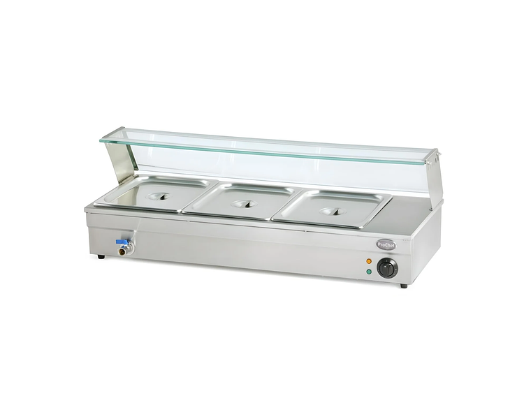 VITRINA PROCHEF CALOR BAÑO MARIA SOBREMESA 3 X GN 1/2PROCHEF 3