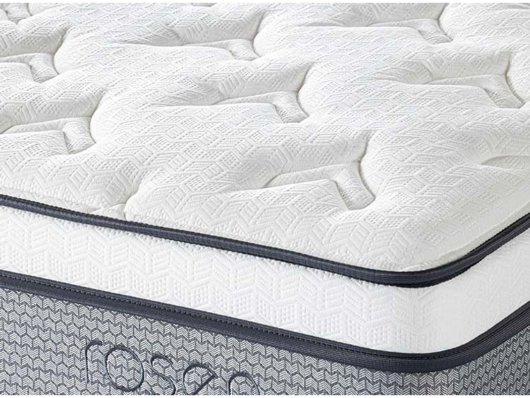 JUEGO DE DORMITORIO ROSEN CAMA EUROPEA INDIE 1.5 PLAZAS GRIS + RESPALDO ISSEY GRAFITO 6