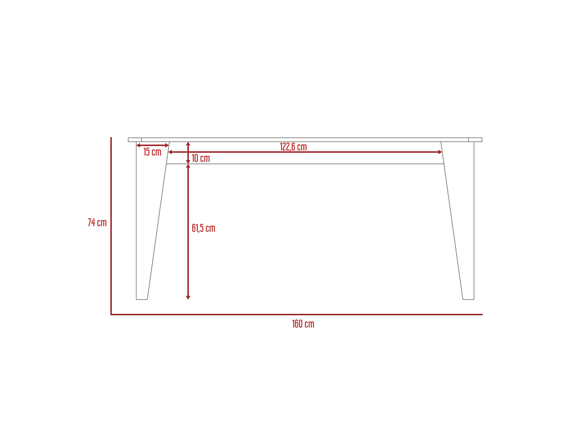 MESA DE COMEDOR 6 PUESTOS FM-007U CAFÉ OSCURO 4