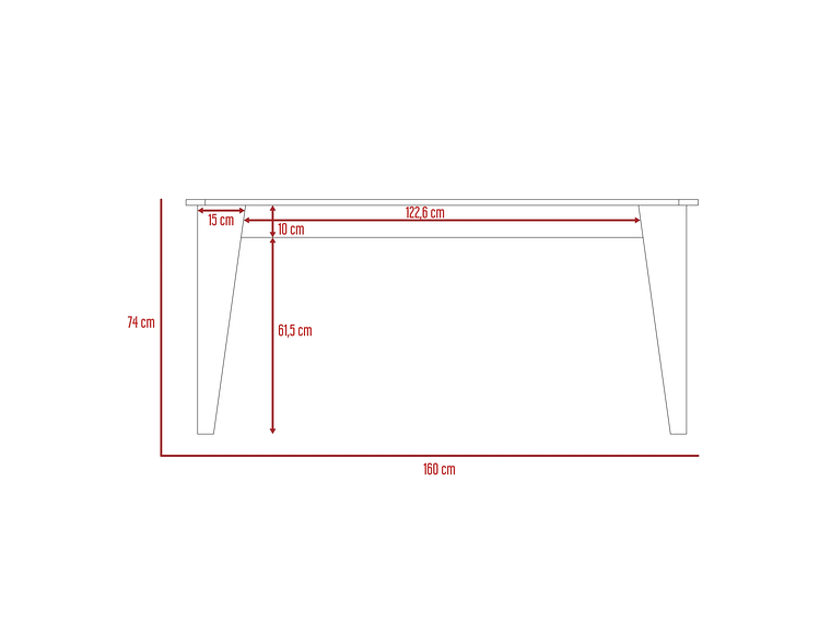 MESA DE COMEDOR 6 PUESTOS FM-007U CAFÉ OSCURO 4