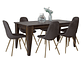MESA DE COMEDOR 6 PUESTOS FM-007U CAFÉ OSCURO - Miniatura 6