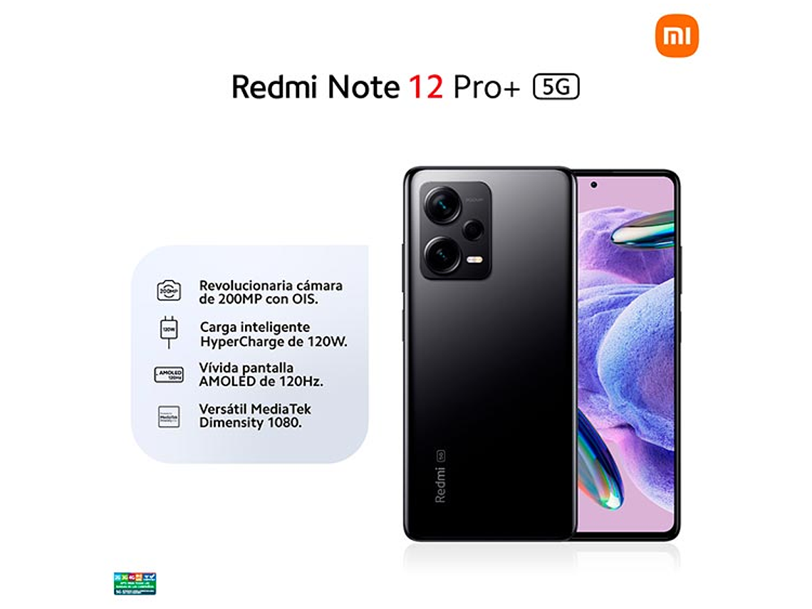 CELULAR XIAOMI REDMI NOTE 12 PRO+ 5G 256 GB 8 GB RAM 16MP 6.6