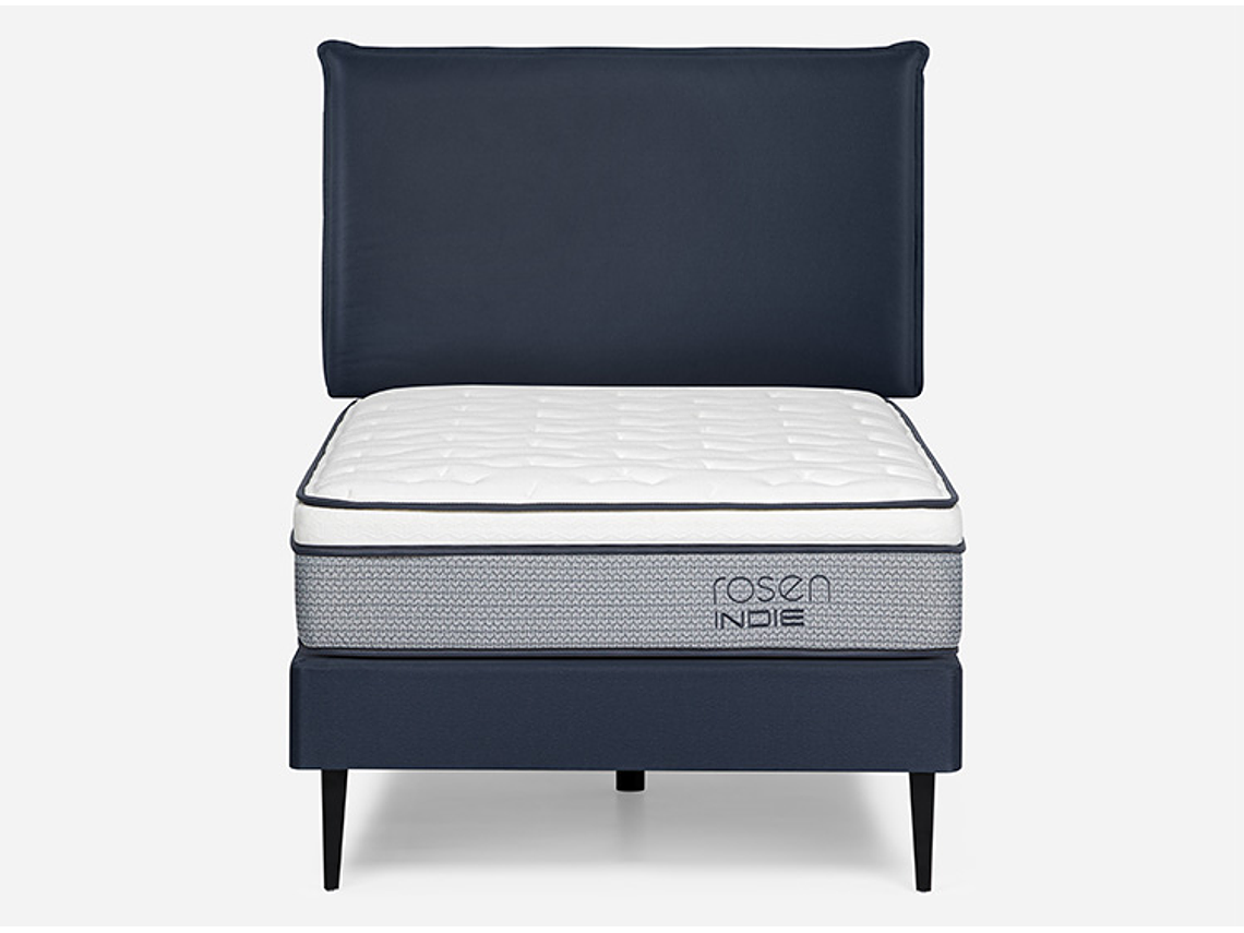 JUEGO DE DORMITORIO ROSEN CAMA EUROPEA INDIE 1.5 PLAZAS + RESPALDO MAURICE 1