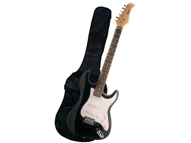 GUITARRA ELECTRICA EPIC NEGRA CON FUNDA 1