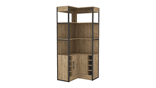 BAR ESQUINERO BOTELLEROS Y PORTACOPAS FM-005C CAFÉ CLARO