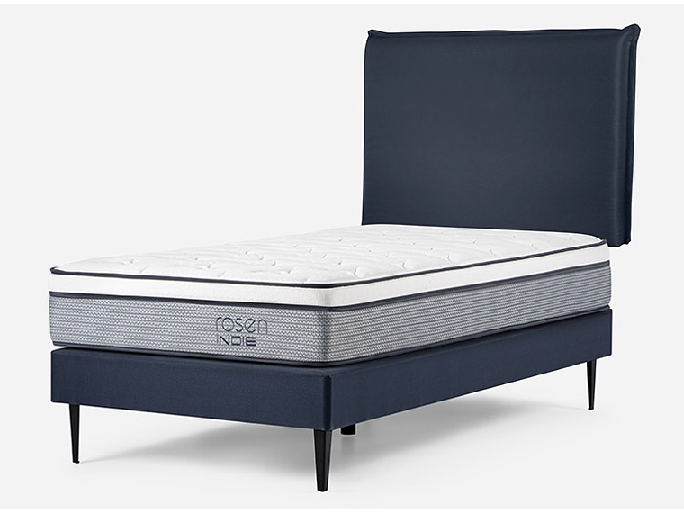 JUEGO DE DORMITORIO ROSEN CAMA EUROPEA INDIE 1.5 PLAZAS + RESPALDO MAURICE 3