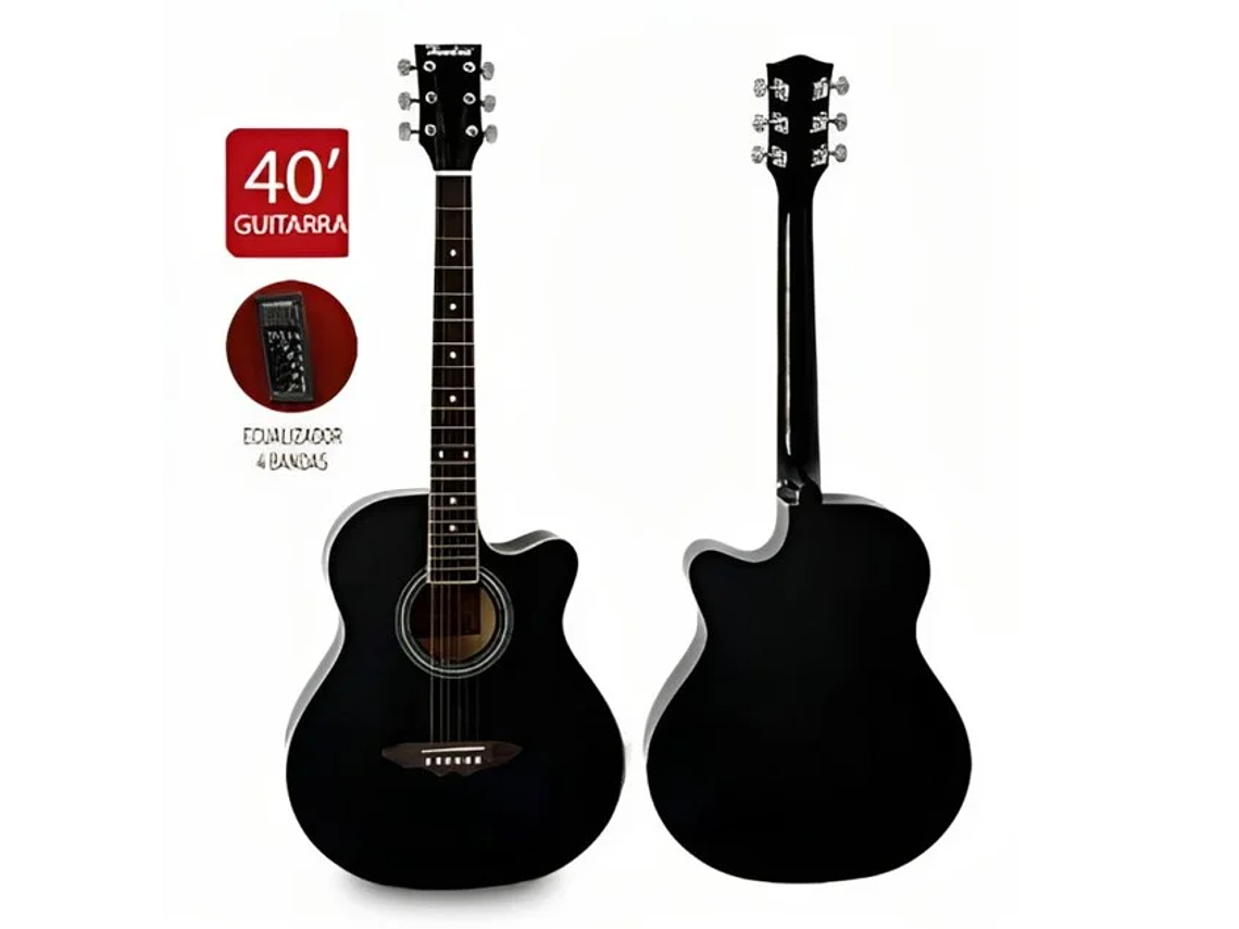 GUITARRA ELECTROACUSTICA HENDRIX 40' CON ECUALIZADOR 4 BANDAS NEGRO 1