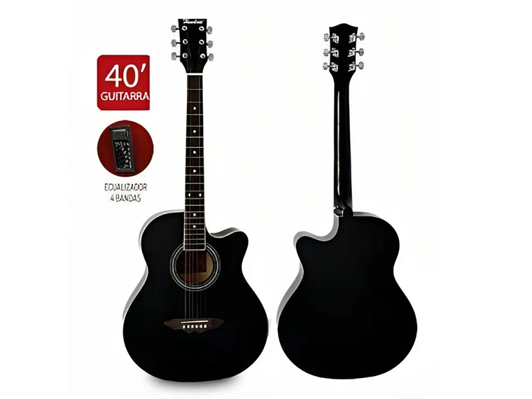 GUITARRA ELECTROACUSTICA HENDRIX 40' CON ECUALIZADOR 4 BANDAS NEGRO 1