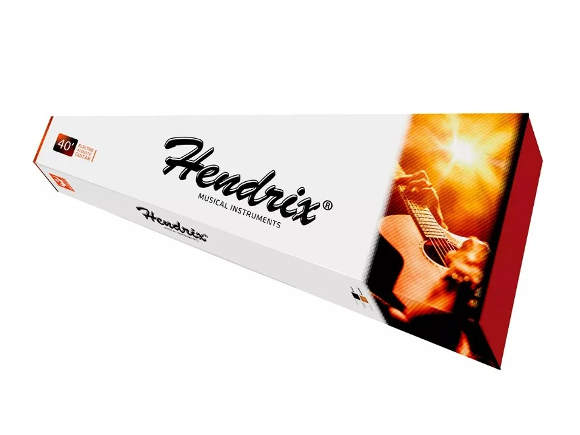 GUITARRA ELECTROACUSTICA HENDRIX 40' CON ECUALIZADOR 4 BANDAS NEGRO 3