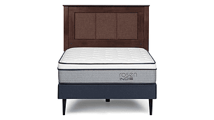 JUEGO DE DORMITORIO ROSEN CAMA EUROPEA INDIE 1.5 PLAZAS + SET RESPALDO RACHEL