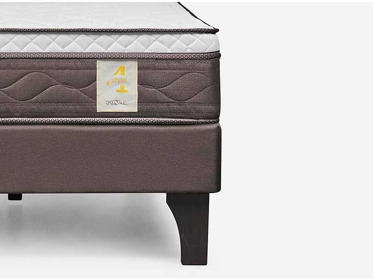 JUEGO DE DORMITORIO ROSEN CAMA EUROPEA NS4 PLUS 1.5 PLAZAS + SET LUCIO CHOCOLATE 7