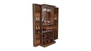 BAR ALTO EXTENSIBLE 18 BOTELLEROS FM-010O CAFÉ OSCURO