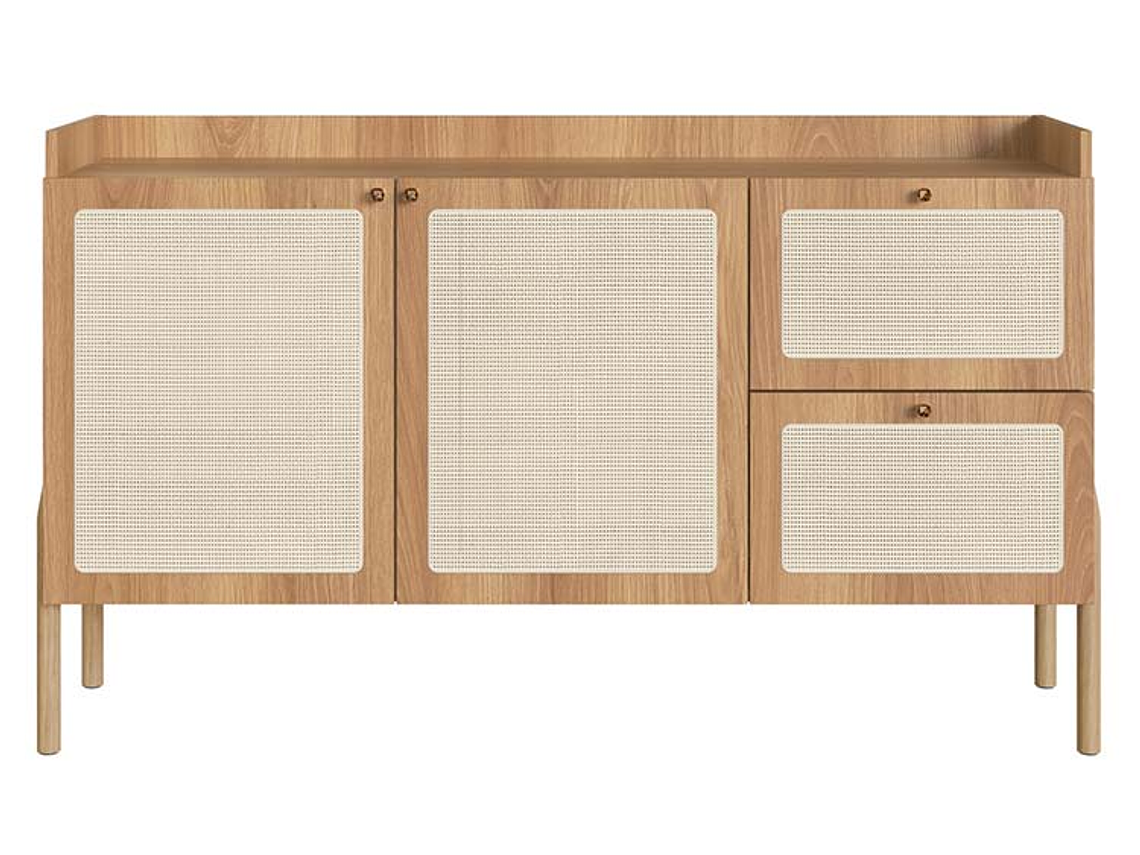 BUFFET DECOCASA OSLO 27969 RATAN 1.4 13 PUERTAS 2 CAJONES 1