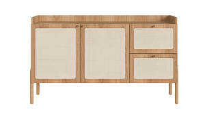 BUFFET DECOCASA OSLO 27969 RATAN 1.4 13 PUERTAS 2 CAJONES