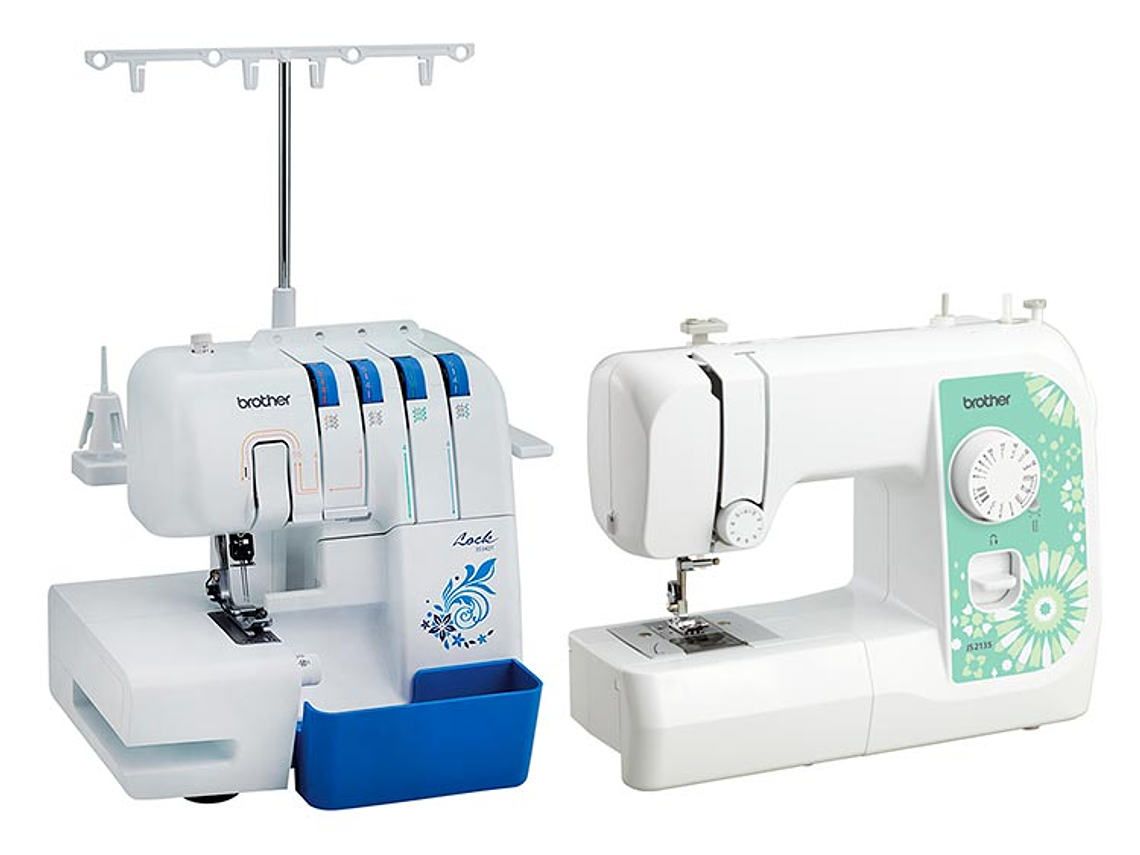 COMBO BROTHER OVERLOCK 3534D + MÁQUINA DE COSER JS2135 3