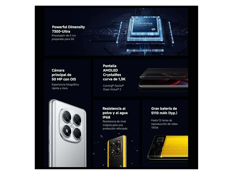 XIAOMI POCO X7 5G 12GB + 512GB NEGRO 6