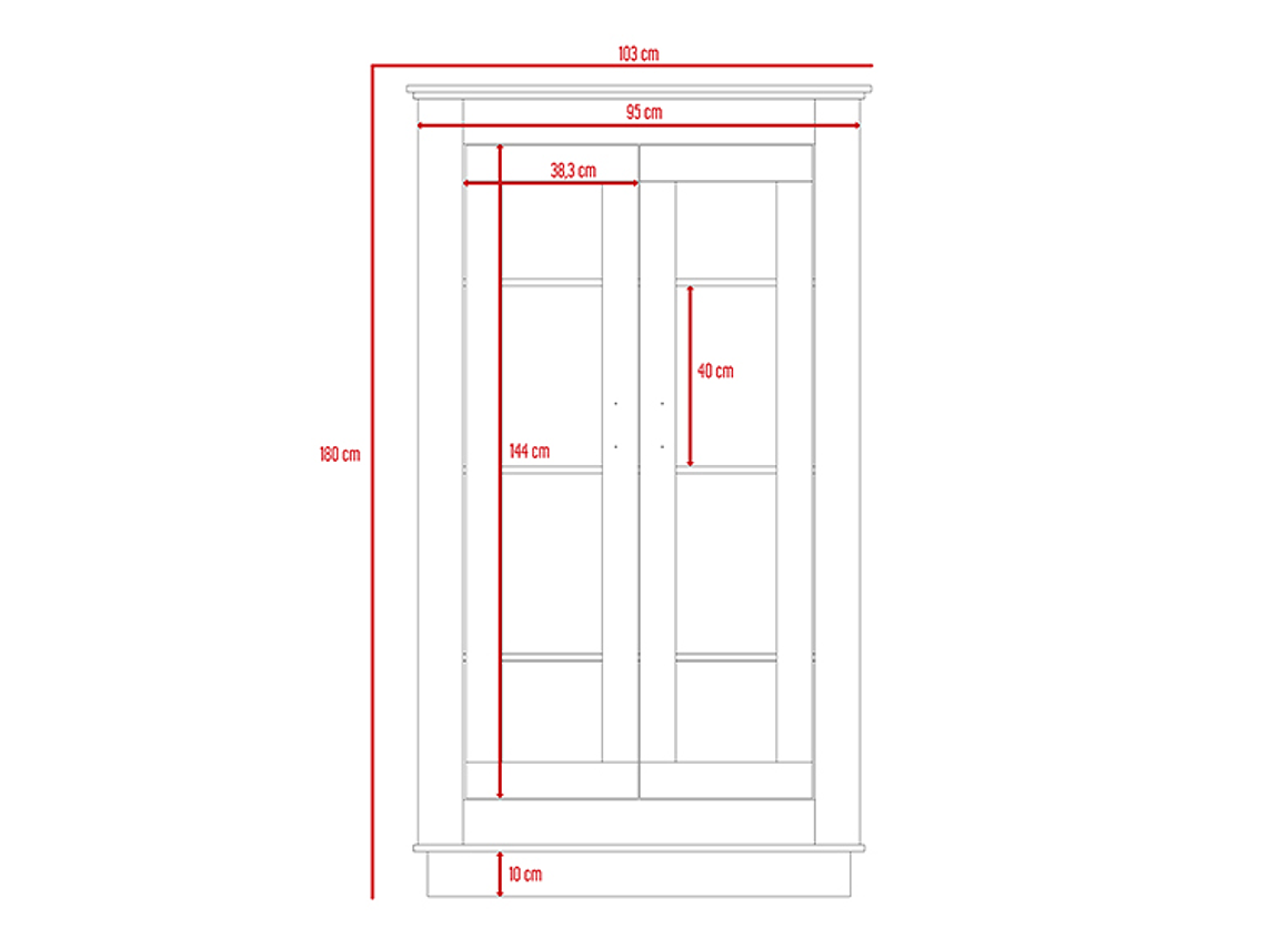 VITRINA TUHOME ALCAMO SIENA 2 PUERTAS CAFÉ 2