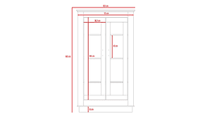 VITRINA TUHOME ALCAMO SIENA 2 PUERTAS CAFÉ
