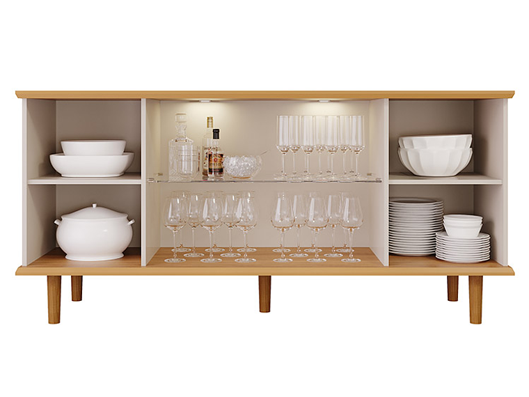 BUFFET DECOCASA JANICE LED OFF WHITE 4