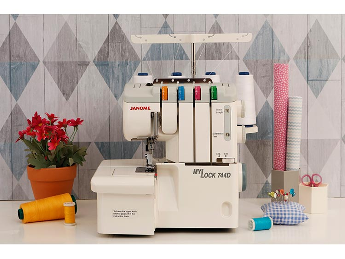 MAQUINA OVERLOCK JANOME MYLOCK 744D 9