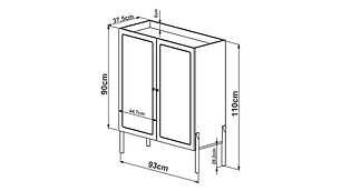 BUFFET DECOCASA OSLO 27929E 13 PUERTAS CAFÉ CLARO